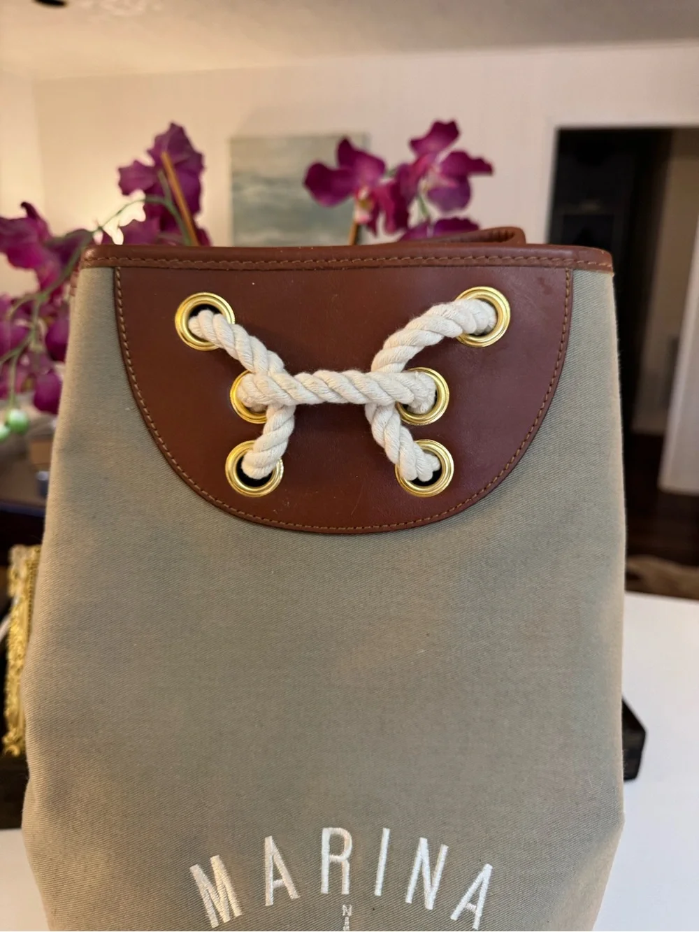 🤎🤍 VITTADINI CANVAS BACKPACK  BAG! 🤎🤍